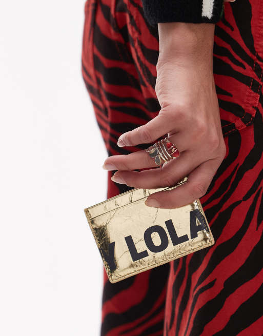 [BIMBA Y LOLA]フラップカードホルダー付ロゴ柄ミニ財布 BIMBA Y LOLA]フラップカードホルダー付ロゴ柄ミニ財布 (BIMBA Y
