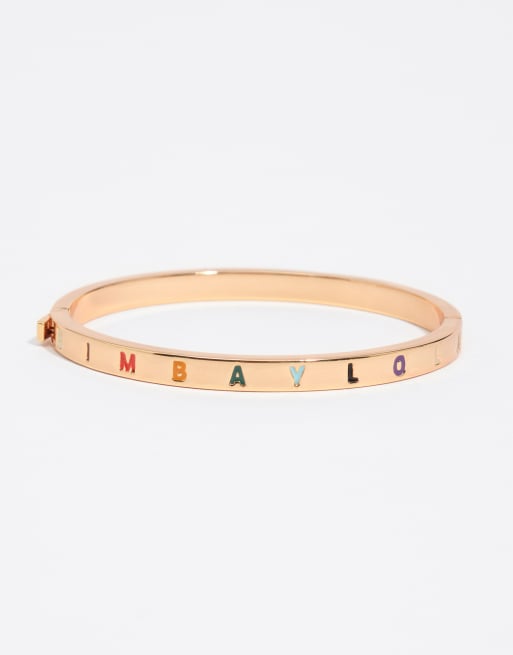 Bimba Y Lola logo metalen armband in goud, 4 van 4