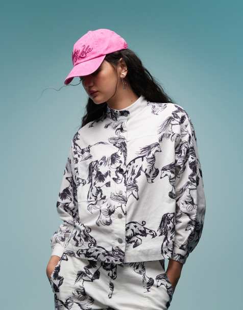 BIMBA Y LOLA long sleeve overshirt co-ord in greyhound print - view 1
