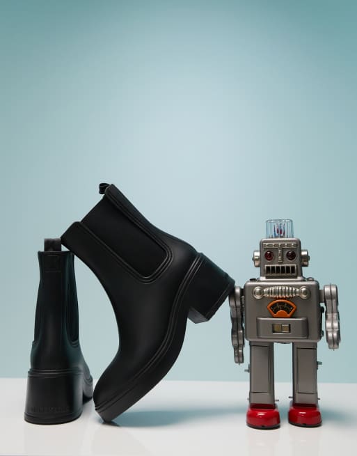 BIMBA Y LOLA low heel wellington ankle boots in black