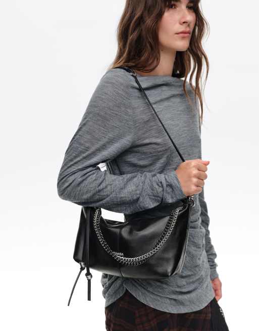 Bimba Y Lola Madrid Ledertasche in Schwarz, 2 von 7