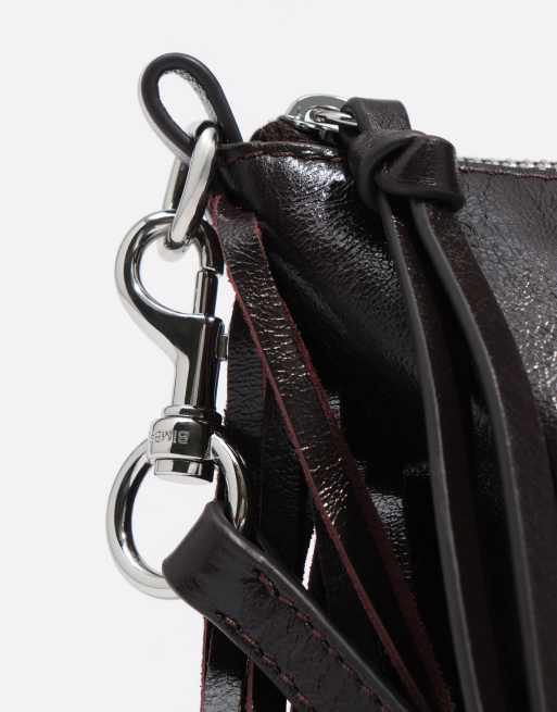 Bimba Y Lola medium leren Madrid tas in bordeauxrood, 3 van 7