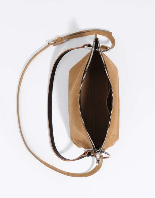Bimba Y Lola - Medium suède tas met A-lijn in neutraal, 3 van 7