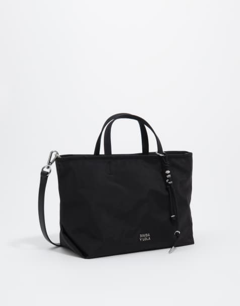 Bimba Y Lola middelgrote nylon shoppertas in zwart - view 1