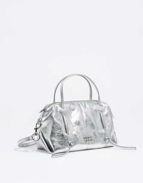 Bimba Y Lola mini leren tas in zilver - view 1