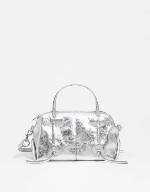 Bimba Y Lola mini leren tas in zilver, 7 van 7