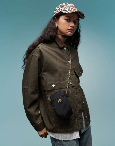 Bimba Y Lola - Mini sac bandoulière en nylon - Noir et doré - view 1