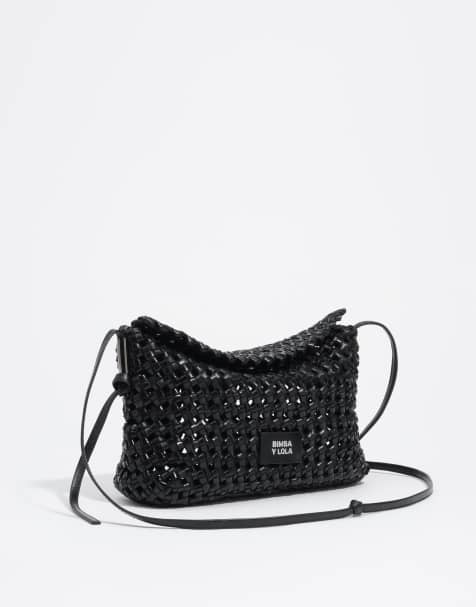 Bimba Y Lola mini sac porté épaule tressé noir - view 1