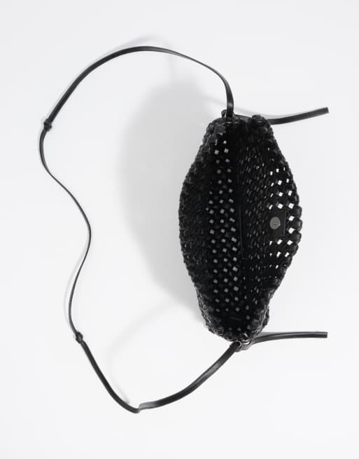 Bimba Y Lola mini sac porté épaule tressé noir, 3 de 5