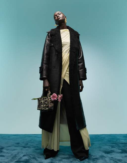 BIMBA Y LOLA mini tote bag in khaki leopard, 2 of 4