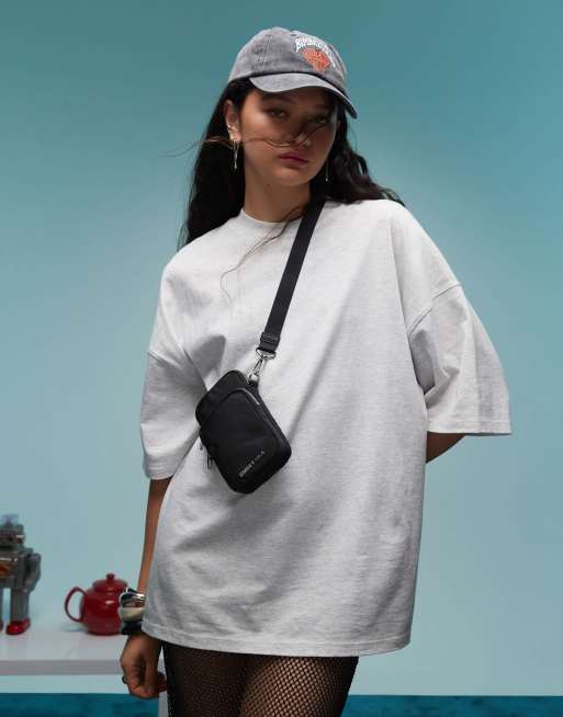 BIMBA Y LOLA – Mini-Umhängetasche aus Nylon in Schwarz und Silber, 3 von 4