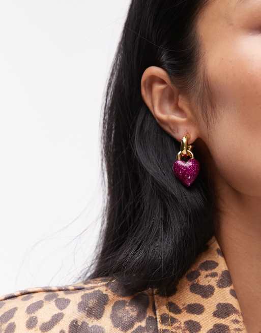 BIMBA Y LOLA – Ohrhänger in Tropfenform mit Anhänger in Karamell-Pink
