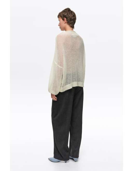 Bimba Y Lola pantalon barrel 7/8 gris foncé chiné, 4 de 6