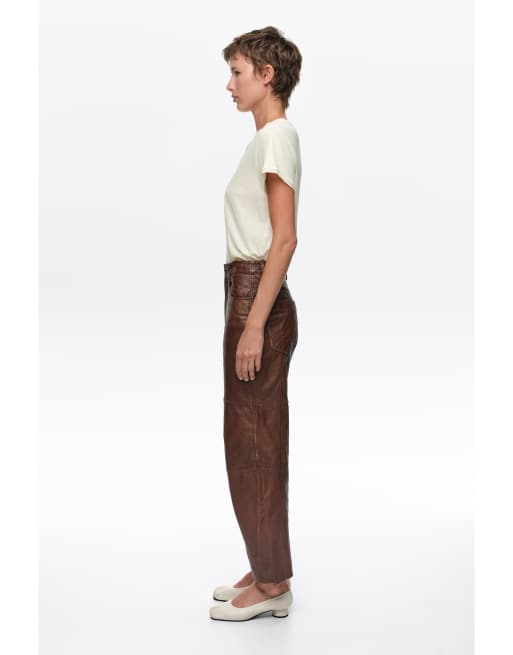 Bimba Y Lola pantalon barrel délavé marron, 3 de 6