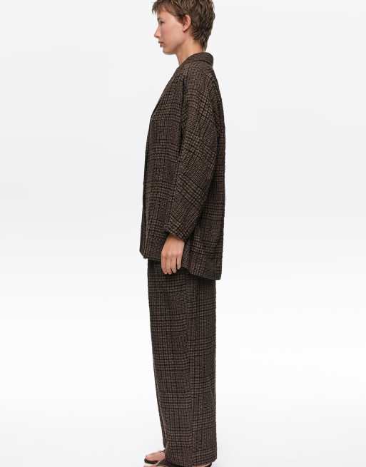 Bimba Y Lola pantalon droit à carreaux marron, 2 de 6