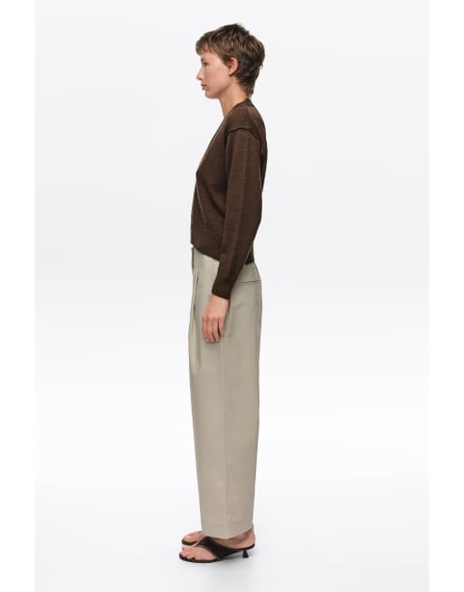 Bimba Y Lola pantalones rectos con pinzas en piedra claro, 3 de 6