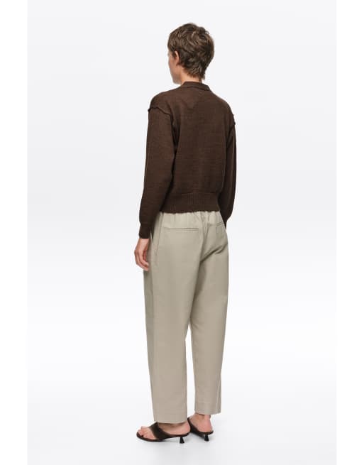 Bimba Y Lola pantalones rectos con pinzas en piedra claro, 4 de 6