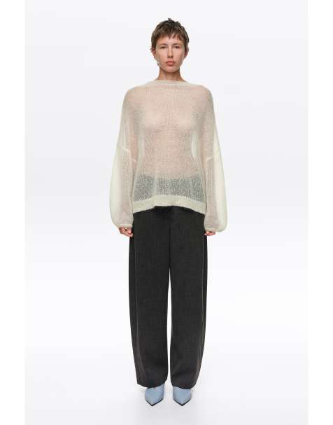 Bimba Y Lola pantalones tobilleros de pernera barrel en gris oscuro jaspeado - view 1