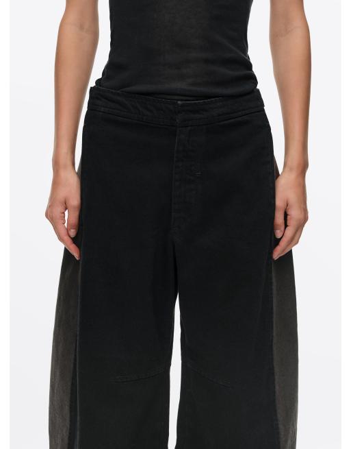 Bimba Y Lola pantalones vaqueros bicolor con cintura ajustable en negro, 2 de 6