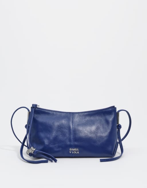 Bimba Y Lola petit sac bandoulière en cuir bleu électrique, 6 de 6