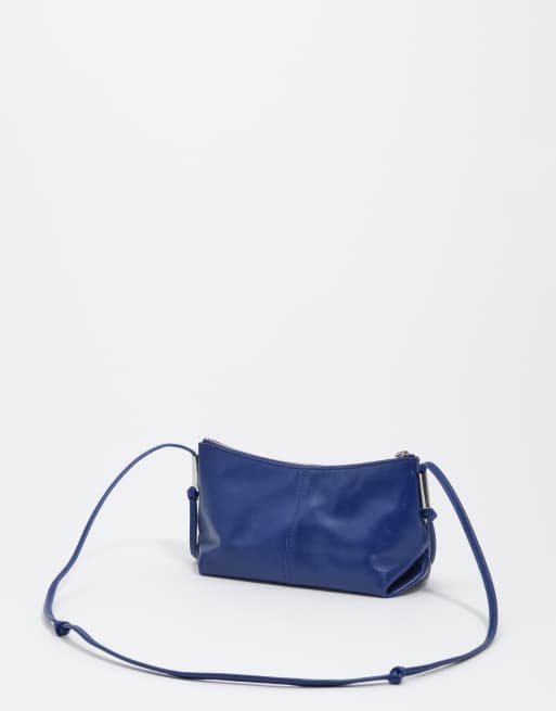 Bimba Y Lola piccola borsa crossbody in pelle blu elettrico, 5 di 6