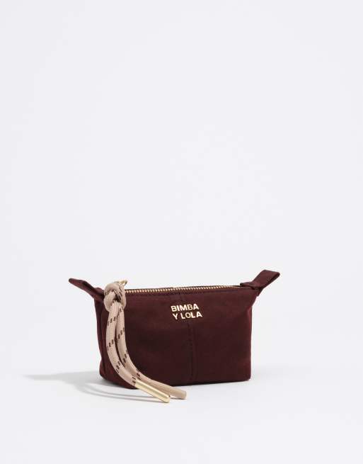 Bimba Y Lola portamonete a trapezio spalmato color wine, 1 di 7