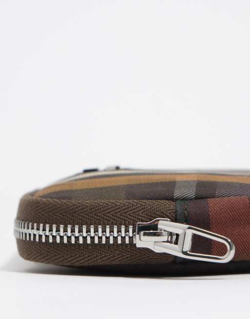 Bimba Y Lola portamonete spalmato a quadri tartan verde hunter, 2 di 5