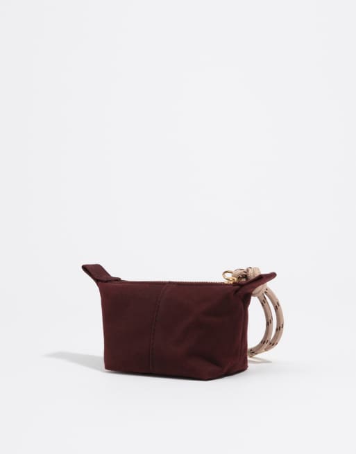 Bimba Y Lola porte-monnaie trapèze enduit couleur lie-de-vin, 6 de 7