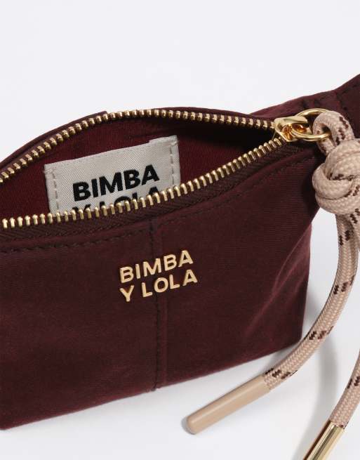Bimba Y Lola portemonnee voor kleingeld met coating en trapezevorm in wijnrood, 5 van 7
