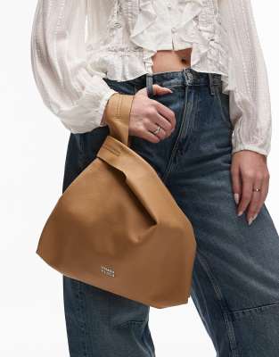 BIMBA Y LOLA - Sac cabas taille moyenne en cuir - Sahara-Marron