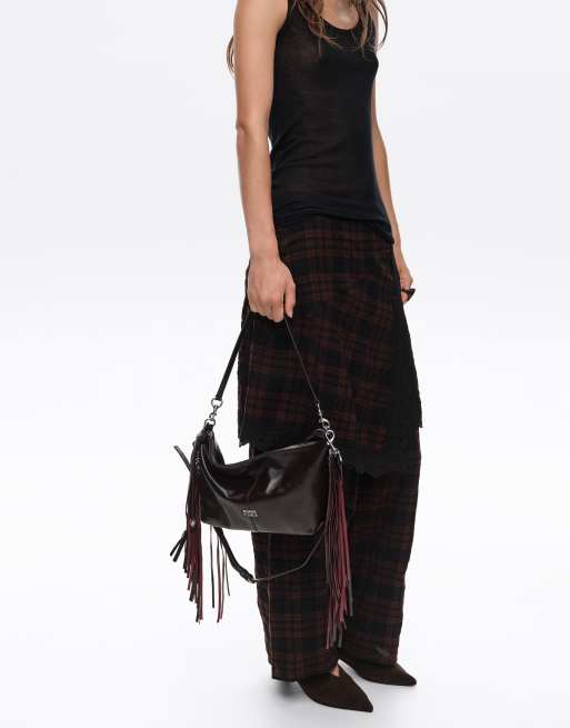 Bimba Y Lola sac Madrid moyen en cuir bordeaux, 6 de 7