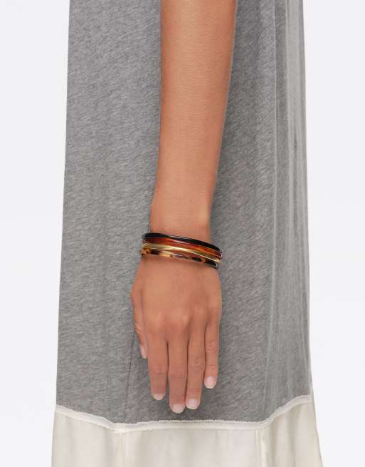 Bimba Y Lola set da 4 bracciali oro opaco tartarugato marrone, 2 di 5