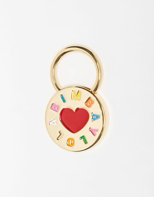 BIMBA Y LOLA - Sleutelhanger met logo en hartje in goud