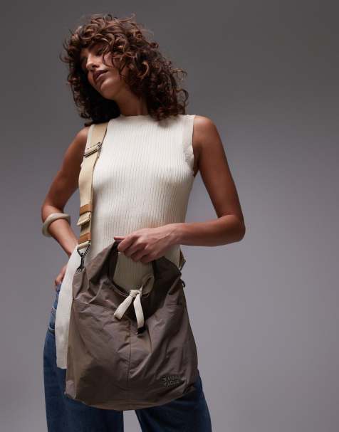 BIMBA Y LOLA slouchy tote bag with removable strap in mink - view 1