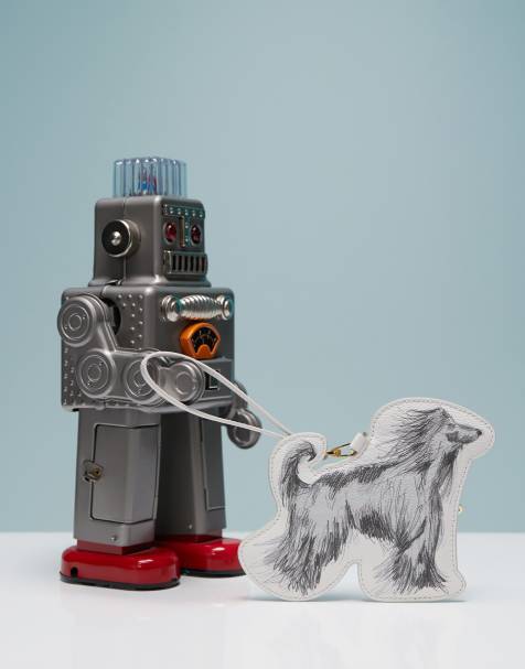 BIMBA Y LOLA - Sølvfarvet møntpung med hundedesign - view 1