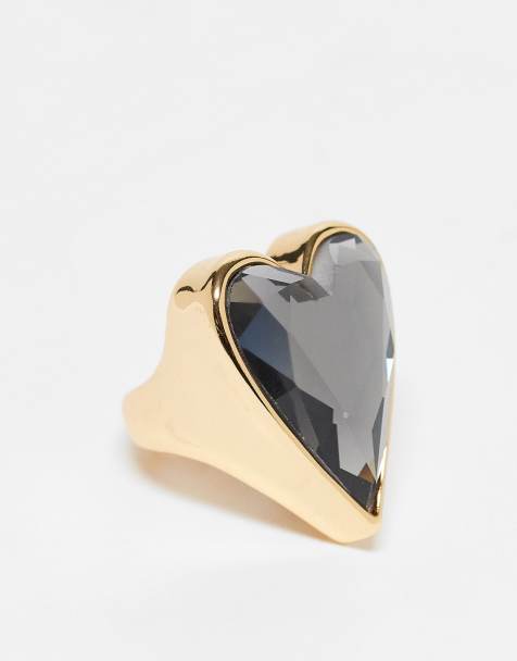 BIMBA Y LOLA - Sort hjerteformet ring - view 1