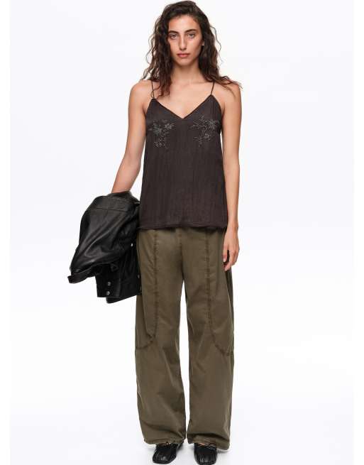 Bimba Y Lola straight top met steentjes in zwart, 6 van 6