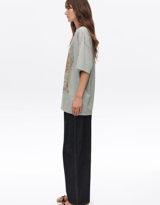 Bimba Y Lola T-shirt en coton imprimé logo gris clair, 2 de 6