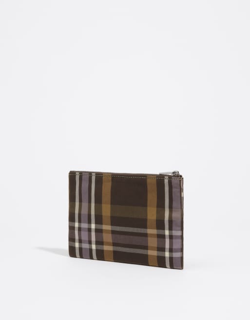 Bimba Y Lola Tartan-Jacquard-Geldbörse in Tartan-Huntergrün, 2 von 5