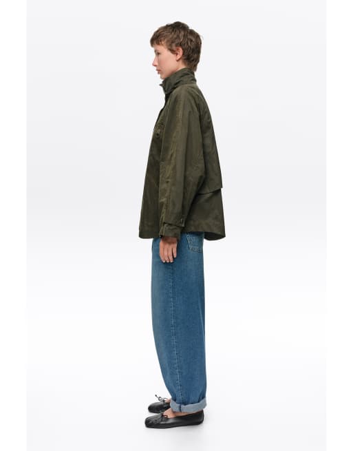 Bimba Y Lola trench-coat trapèze ciré kaki, 3 de 7