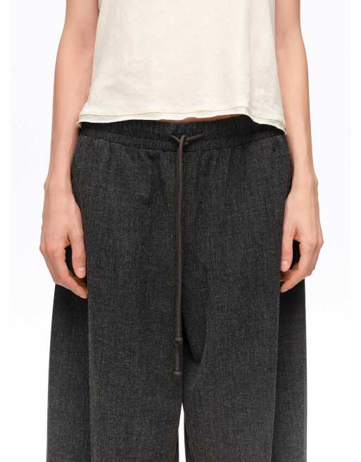 Bimba Y Lola weiche Cord-Jogger mit Barrel-Leg in dunkelgrau meliert, 2 von 6