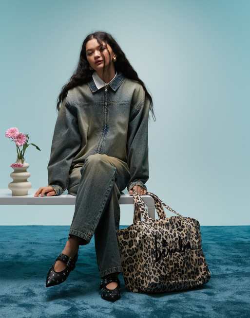 BIMBA Y LOLA XL shopper tote bag in leopard ASOS