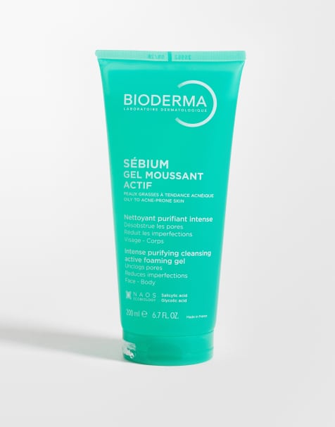 Bioderma Sebium Active Intense Purifying Foaming Gel Cleanser with Salicyclic Acid & Glycolic Acid for combination, oily to Acne Prone Skin 200ml - view 1