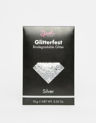 фото Биоразлагаемые блестки sleek makeup glitterfest - серебристый-серебряный