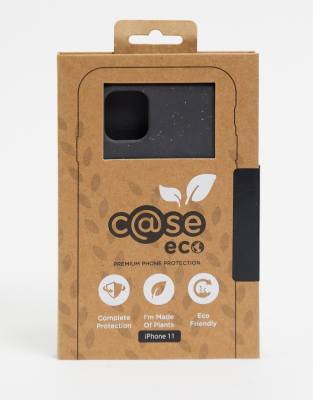 Биоразлагаемый черный чехол для iPhone 11 C@se eco premium-Бесцветный