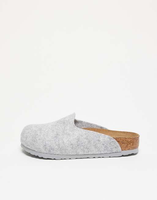 Birkenstock – Amsterdam – Ljusgrå tofflor i filttyg, 2 av 3