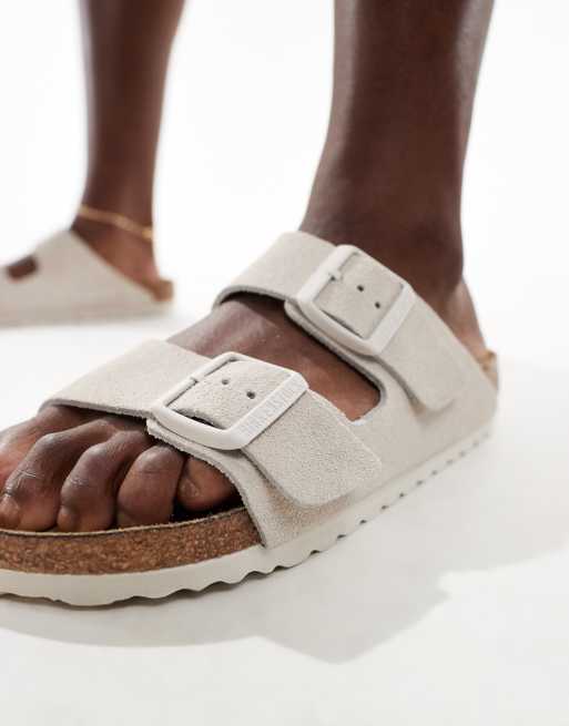 Birkenstock – Arizona – Antikvita sandaler i mocka, 3 av 4