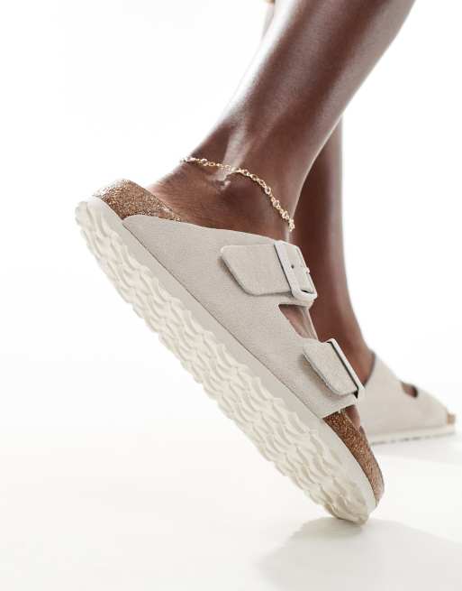 Birkenstock – Arizona – Antikvita sandaler i mocka, 4 av 4