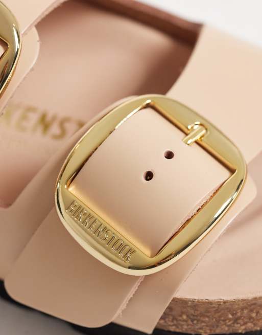 Birkenstock – Arizona – Beige, lackade, högglansiga sandaler i läder, 3 av 4