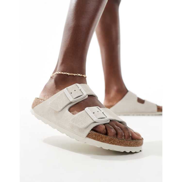 Birkenstock – Arizona – Białe zamszowe sandały | ASOS